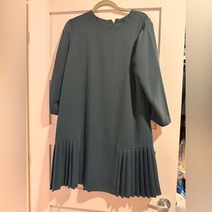 Ann Taylor Teal pleated Dress